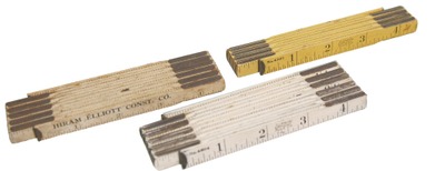 Lufkin Rule Company, Saginaw, Michigan: Three Four-Inch Section Zig-Zag Folding Rules
