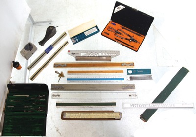 Assorted Makers: Lot Of Drafting Room Accessories
