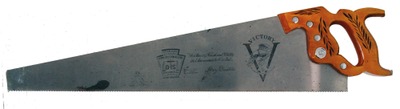 Henry Disston & Sons, Philadelphia, Pennsylvania, No. D-15: Laminated Hdl. "Victory" Saw