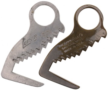 Lufkin Rule Company, Saginaw, Michigan: Two Finger Type Lumber Gauges