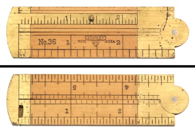 Stanley Rule & Level, No. 36: Six-Inch/Two-Fold Folding Rule
