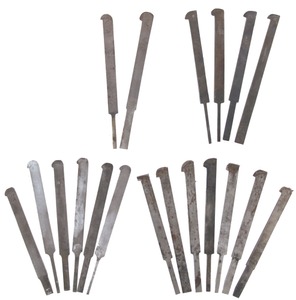Assorted Makers: Four Partial Sets Of Plow Plane Cutting Irons