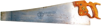 Henry Disston & Sons, Philadelphia, Pennsylvania, No. D-23: Extra Clean 8 Pt Crisscut Hand Saw