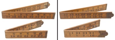 John Rabone & Sons, Birmingham, England: Two "Blind Man's" Folding Rule