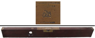 Lambert, Mulliken & Stackpole, Boston, Massachusetts: Early Cuban Mahogany Spirit Level