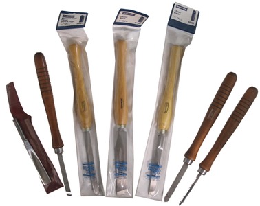 Assorted Makers: Six Unused Turning Chiselsd Gouges