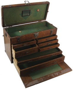 Union Steel Chest Corp., Leroy, New York: Machinist's Oak Body Tool Chest