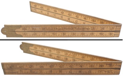 Lufkin Rule Company, Saginaw, Michigan, No. 4883: Three Foot, Four Fol Folding Rule