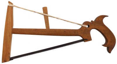 Unmarked: Handled Triang. Form Bow Saw