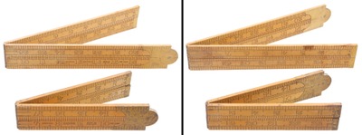 John Rabone & Sons, Birmingham, England, No. 1380: Two Extra Clean "Broad" Folding Rule