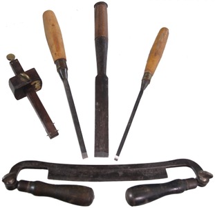 Assorted Makers: Lot Of Clean & Usabl Woodworking Tools