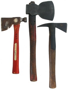 Assorted Makers: Lot Of Three Unus. Hatchets