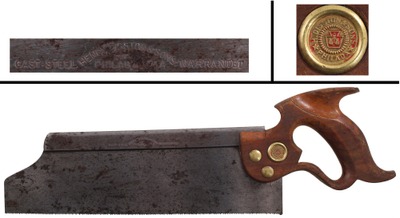Henry Disston & Sons, Philadelphia, Pennsylvania: Rare Ogee Front 14 Inch Tenon Saw