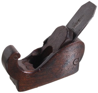 Unmarked: Early Mahogany Body Convex Sole Plane