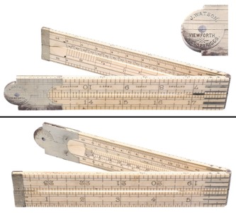 Edward Preston & Sons, Birmingham, England: Two-Foot, Two-Fold Folding Rule