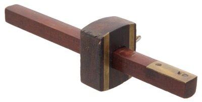 Stanley Rule & Level  (unmarked), No. 66: 1st Model Mahogany Marking Gauge