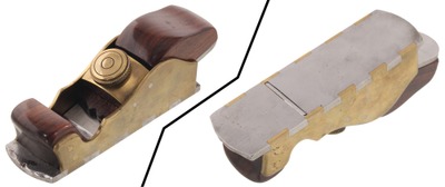 Unmarked: Rosewood Infill Cast Brass Block Plane