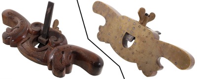 Unmarked: Fancy Carved Euro. Router Plane