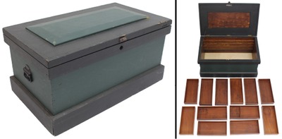 Unmarked: Early Dovetailed Pine Tool Chest