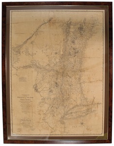 Richard H. Pease, Albany, New York: 19th C. Reprint Of Province Of N.Y. Map