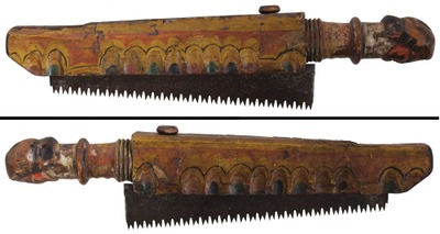Unmarked: Early Figural Painted Hand Saw