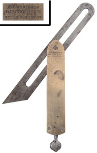St. Johnsbury Tool Company, St. Johnsbury, Vermont: Rare Six-Inch Solid Brass Bevel