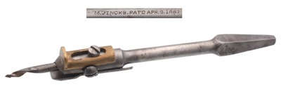 Melvin Jincks, Dansville, New York: Early Patent C'sink Auger Bit