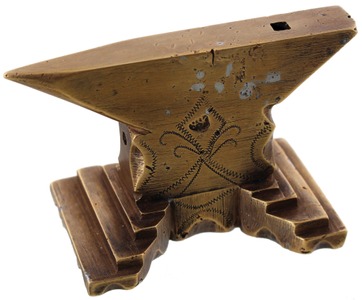 G.K.: Artfully Crafted Brass Anvil