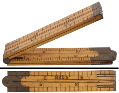 STANLEY (Unmarked), No. 55: One-Foot/Four-Fold Folding Rule