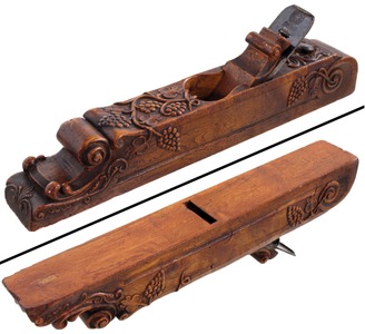Unmarked: Elaborately Carved French Panel Plane