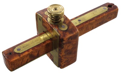 F. Curtis, Stockbridge, Massachusetts: Unique Burl Wood Marking Gauge