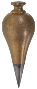 A.L. Thompson, Mfr., Lowell, Massachusetts: Small 4 Oz. Plumb Bob