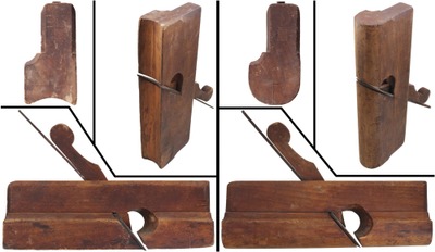 D. P.: Pair Of Early Beech Body H/R Molding Planes
