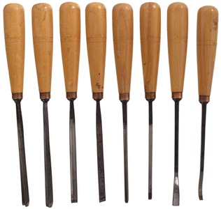Buck Brothers, Millbury, Massachusetts: Unused Set Of Eight Carving Tools