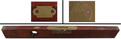 Stanley Rule & Level, No. 10: Laminated Rosewood Plumb & Level