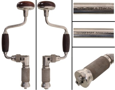 John S. Fray & Company, Bridgeport, Connecticut, No. 59 1/2: Unused 6" Sweep Bit Brace