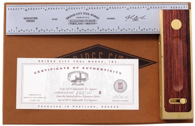 Bridge City Tool Company, Portland, Oregon, No. AS-9: Signature Series Try Square
