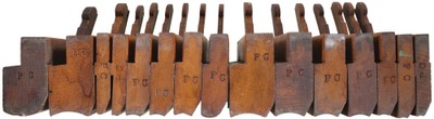 G.W. Denison, Winthrop, Connecticut: Partial Set Of 14 H/R Molding Planes