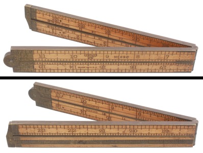Stanley Rule & Level, No. 62 C: Two-Foot, Four-Fold Folding Rule