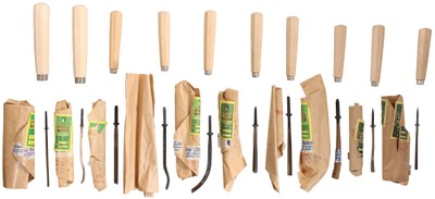 Henry Taylor, Acorn Works, Sheffield, England: Ten Unused Unhafted Carving Tools