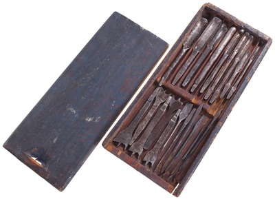 Unmarked: Boxed Set Of Nine Spoon Auger Bits
