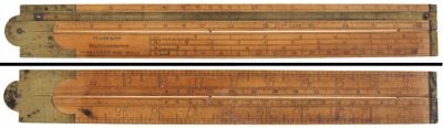 Clark & Company, Brattleboro, Vermont: Rare Non-Patented Folding Rule