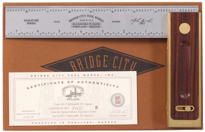 Bridge City Tool Company, Portland, Oregon, No. AS-9 J: Limited Edition Try Square