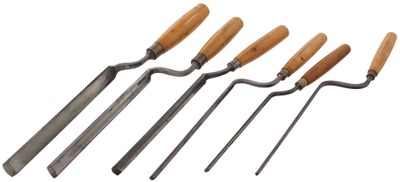 Stormont-Archer, Sheffield, England: Superb Set Of Fove Crank Neck Gouges