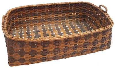 Unmarked: Early Oak Splint Gathering Basket
