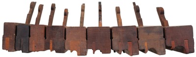 Multiform Molding Plane Company, Charlestown, Massachusetts: Stepped Set Of Eight Patent Molding Plane