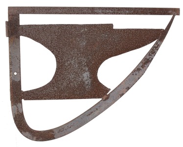 Unmarked: Angle & Plate Iron Blacksmith Shop Sign
