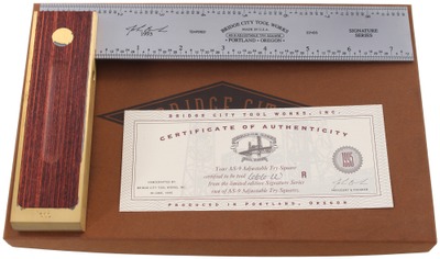 Bridge City Tool Company, Portland, Oregon, No. AS-9 J: Limited Edition Try Square