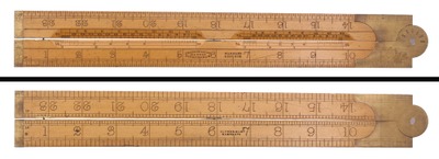 J. Rabone & Sons, Birmingham, England (Unmarked): Two-Foot, Two Fold Folding Rule