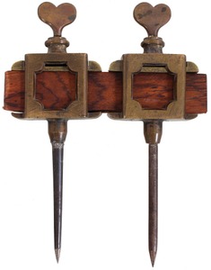 Unmarked: Pair Of Fancy 19th C. Trammel Points